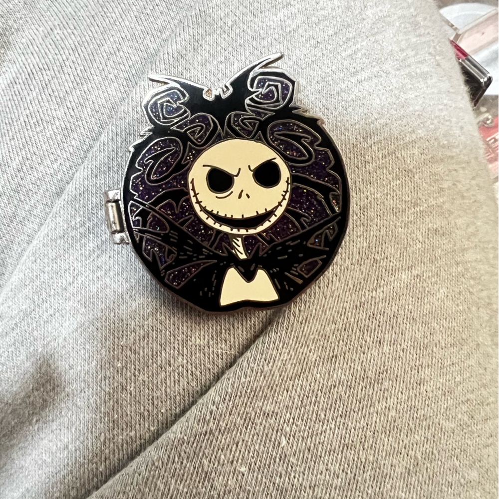 Disney Jack Skellington Black Purple Enamel Pin